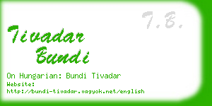 tivadar bundi business card